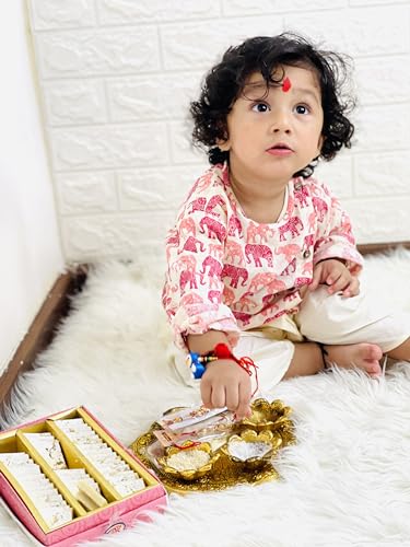 Image of POLKA TOTS Premium Cotton Dhoti Kurta Set for Kids Boys | Traditional Angrakha Style Ethnic Wear for Boys | Kurta Dhoti Set for Kids | Festive & Wedding Clothing Set for Baby