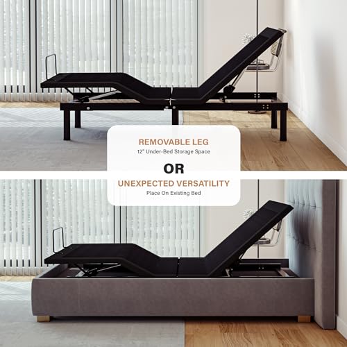 Image of MLILY EGOHOME Wireless Remote Adjustable Bed Frame Twin XL