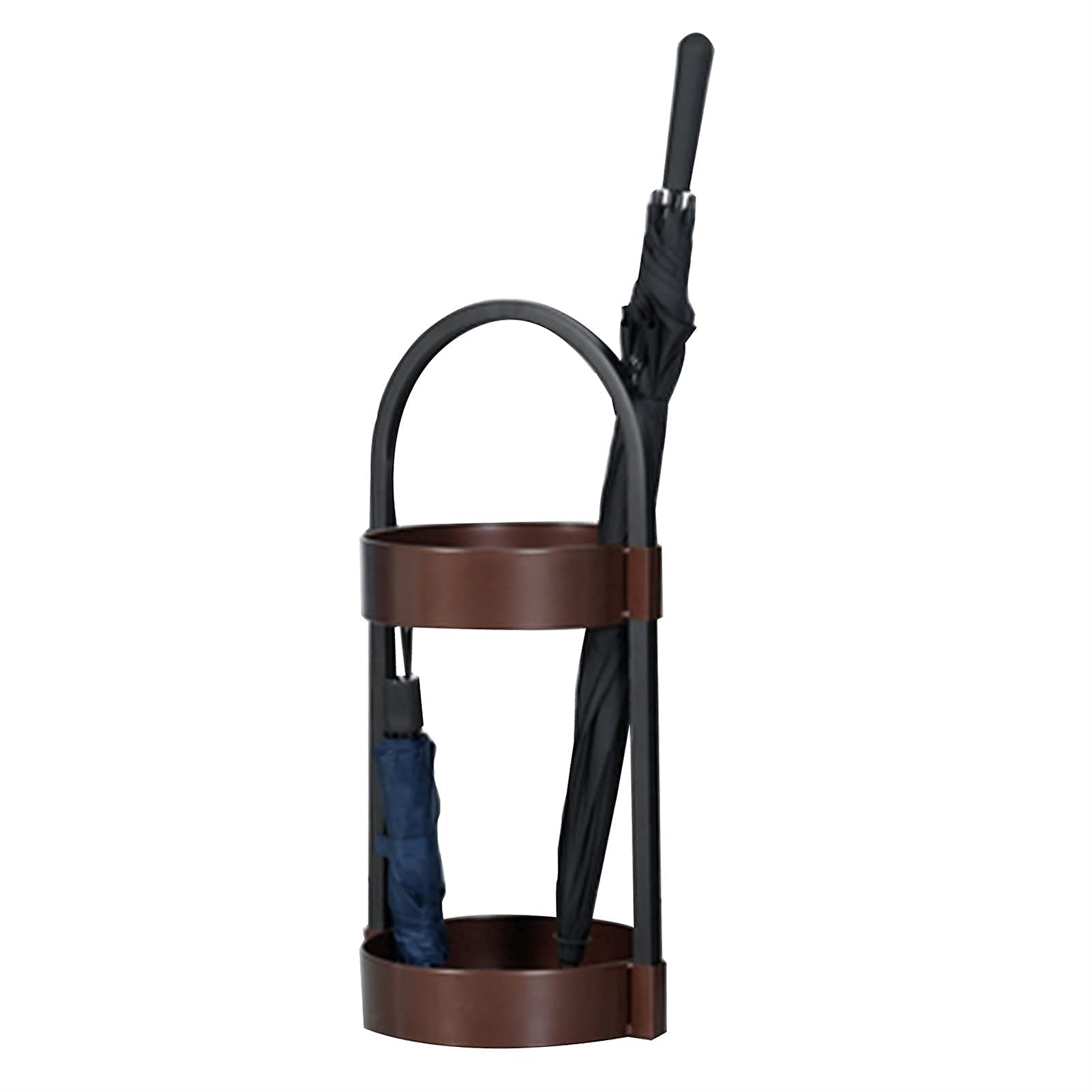 GHHVFEC Umbrella Stand Large Capacity Storage Rack with 4 Hooks, Metal Iron Bucket for Household Hotel, Multifunctional Entryway Organizer