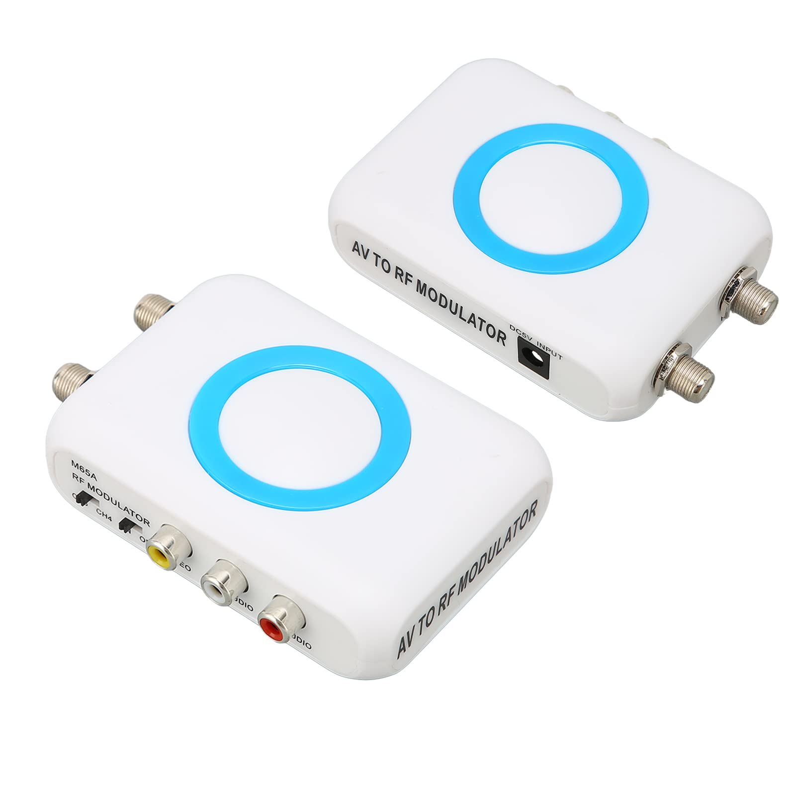 RF Modulator, Modulator to RF Coaxial RF Converter Support AV Output Professional HD VHF Demodulator Converter for CATV