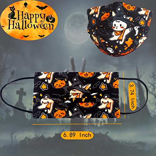 Halloween Face Masks For Adults,50 Pack Disposable Face Mask Individually Wrapped,3 Ply Print Masks #TOP1