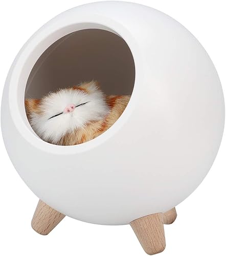 Miniatura 2 de Lámpara de casa de gatos, bonita luz nocturna de gato, lámpara LED de atmósfera para dormitorio, 1200 mAh, recargable por USB, amante de los gatos,