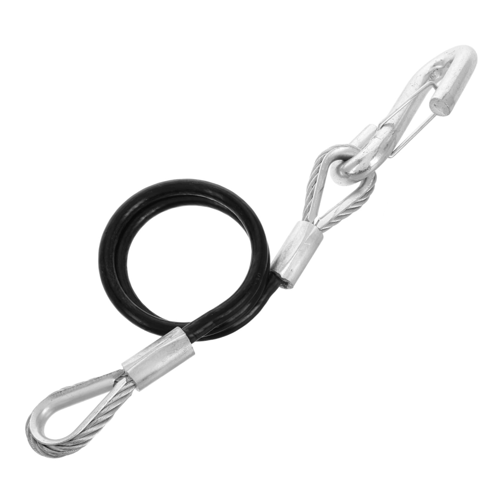 LIFKOME Abspannseil Anhänger Tragfähigkeit Federstahlseil Abschleppseil mit Haken Robuste Zugkabel Sicherungsseil für Bootsanhänger und Schwere Anhänger Langlebiges Towing Safety Cable