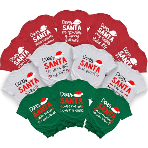 Dear Santa Christmas Shirt for Family 2024, Cousins Crew Group T-Shirt Matching Holiday Xmas Outfit for Photoshoot2