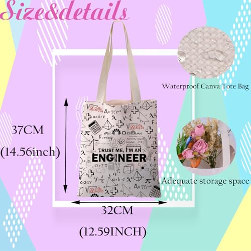 Bolso tipo tote divertido para ingenieros: 'Trust Me I'm An Engineer', para compras y regalo, diseño de humor tecnológico miniatura 4