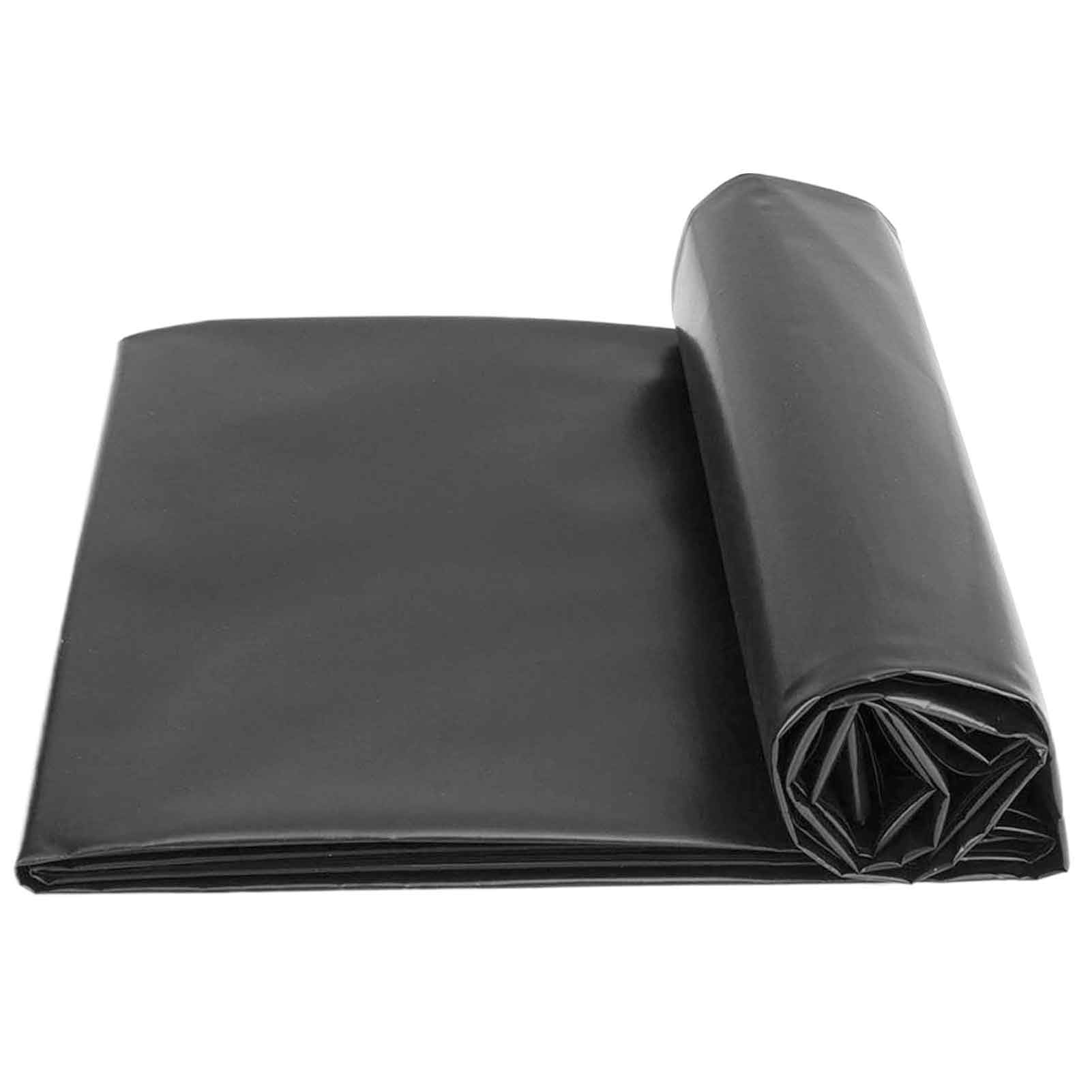 Rivestimento per stagno in HDPE resistente, membrana nera per piscina da giardino e koi, 6 x 8 m, impermeabile, per fontane, caratteristiche d'acqua, stagni per pesci, protezione resistente
