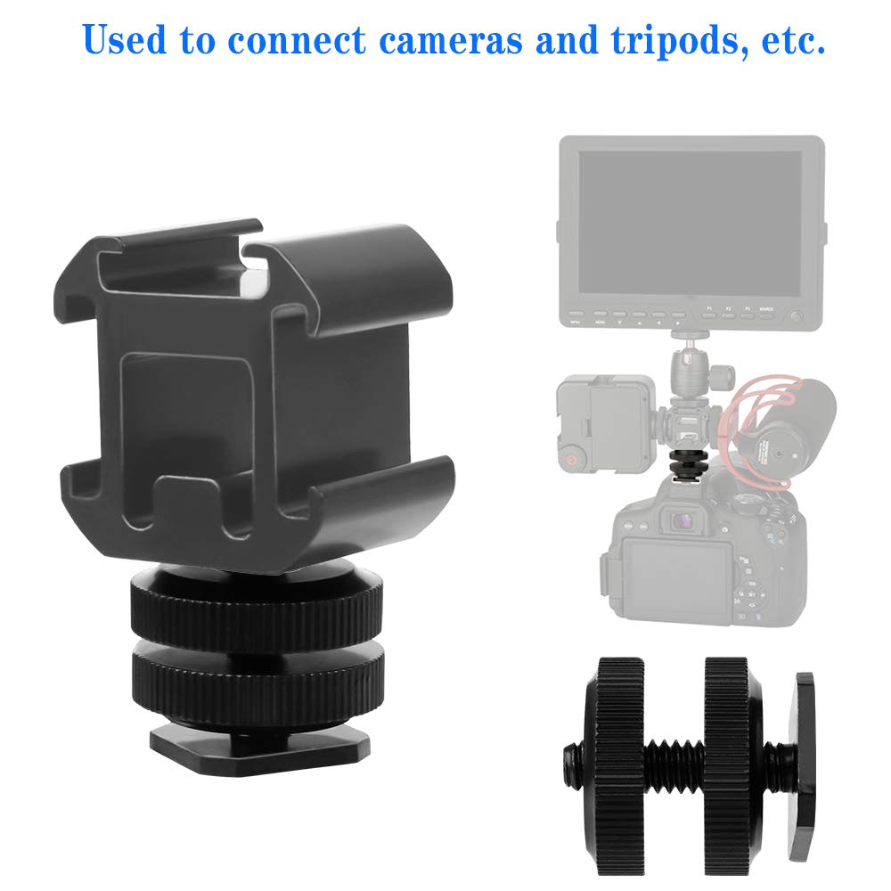 Adaptateur Griffe Caméra 6 Pcs Hot Shoe Adaptateur de Support à Vis 1/4 Vis du Support de Caméra Adaptateur de Support à Vis de Trépied vers Sabot de Flash Pour Réparer le Matériel Photographique