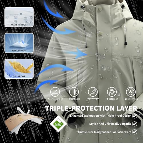 Image of 2024 Autumn New Outdoor Jacket Men's Windproof and Waterproof Hooded Jacket Mountaineering Coat