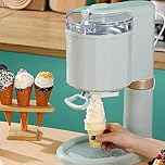 1L Soft Ice Cream Machine for Home, Automatic Mini Ice Cream Maker & Yoghurt Maker, Compact Machine for Bar and Café