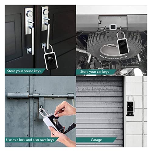 Mini coffre-fort mural extérieur avec coque de protection et code à 4 chiffres - 7