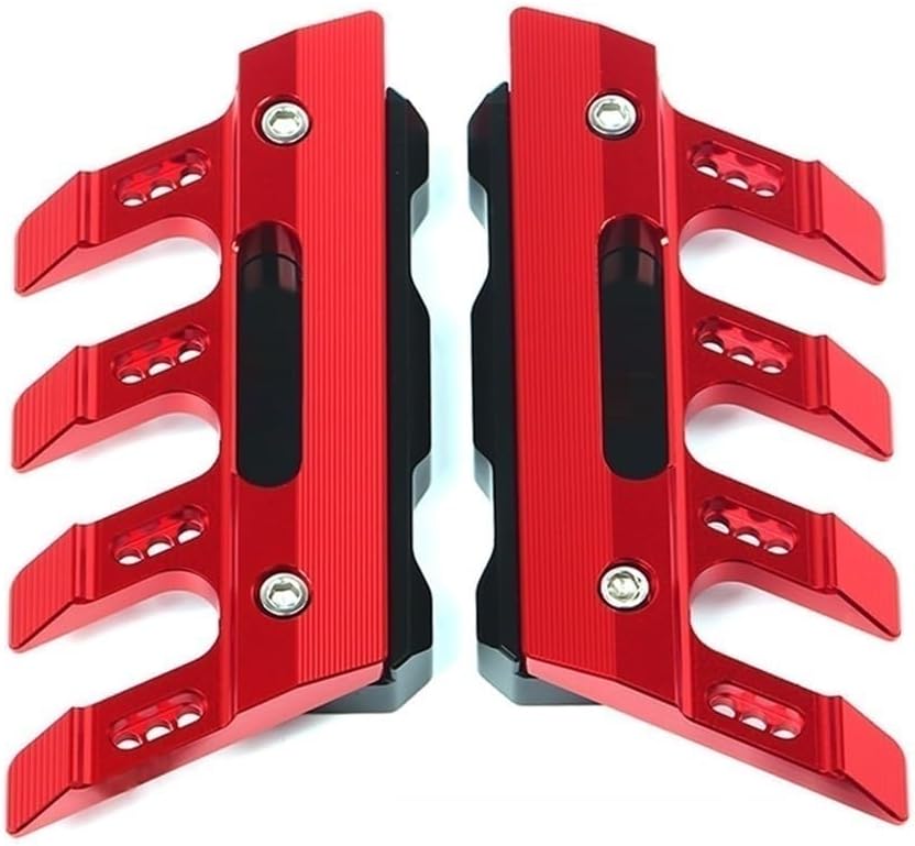 SCUUBE for Kawasaki Ninja ZX6R636 ZX6R 636 Motorcycle Fall Side Guard Front Fork Protector Front Fender Protection Block Side Guard CNC Aluminum Motorcycle Accessories (Color : Red)