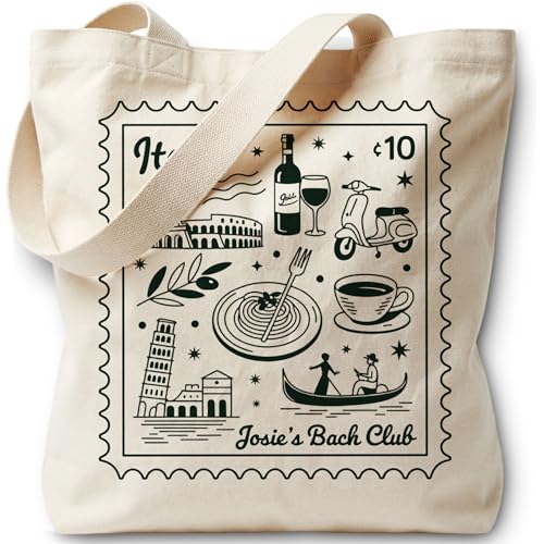 Bolso tote para mujer con estampado de Italia, bolso de lona para compras, viaje, gimnasio, fin de semana o vacaciones, ideal como regalo miniatura 1