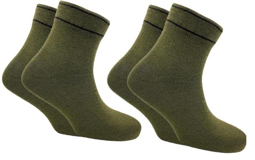 Combo Cotton Ankle length Khaki & Army Dark green Solid Socks For Unisex Men |Women | boys |Girls| Non terry | Adjustable| comfortable| Long lasting |Strechable | Casual |Multipack |pairs of 1-image-22