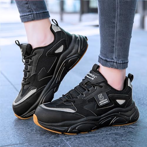 Image of Nutropa Steel Toe Boots for Men, Lightweight Safety Work Shoes, Comfortable Breathable Composite Toe Boots Slip-Resistant Indestructible Shoes