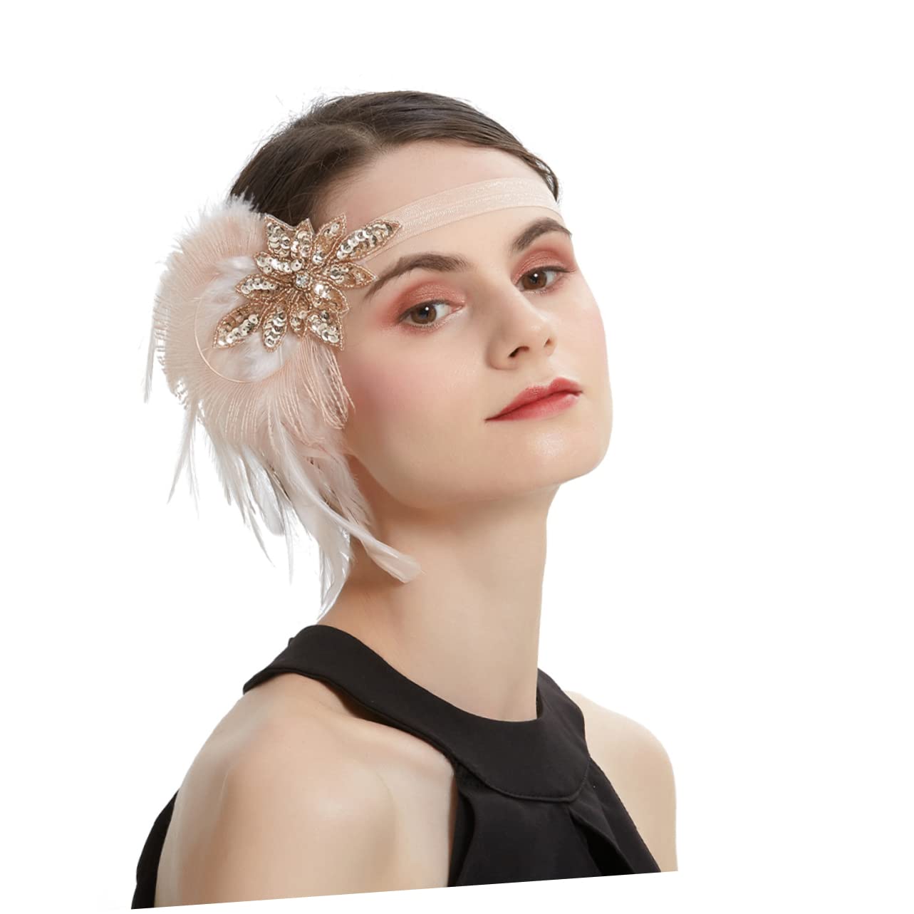 MAGICLULU 4 Pz sposa hair charms hair jewelry per flapper fasce vintage per le donne fasce flapper per le donne nozze copricapo sciarpa