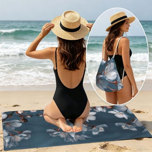 Sac multifonction avec serviette de plage 2 en 1 légère imprimé cerises - 6
