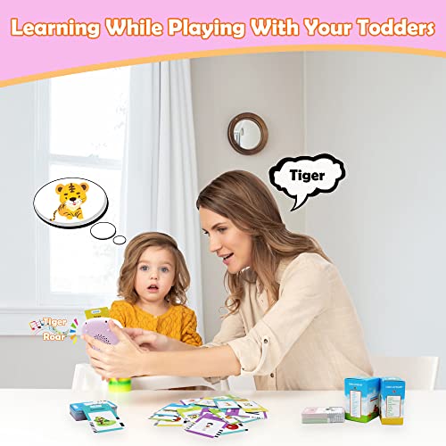 Mayaphilos 510 Words Alphabet Talking Flash Cards For 3-8 Years Toddlers, Educational Learning Interactive Toy For Boys Girls Kids Birthday Gifts, Preschool Montessori Speech Therapy Autism Toys Pink #TOP3