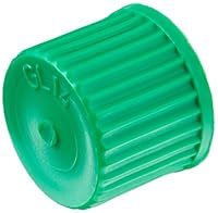 neoLab E-1677 Schraubkappen GL 14 aus PP, geschlossen, Grün (10-er Pack)