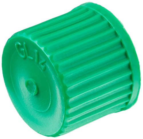 neoLab E-1677 Schraubkappen GL 14 aus PP, geschlossen, Grün (10-er Pack)
