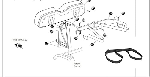Miniatura 4 de Soporte de soporte para bolsa de carrito de golf  Soporte de soporte para bolsa de asiento trasero, negro para EZGO Medalist y TXT DCSPDS
