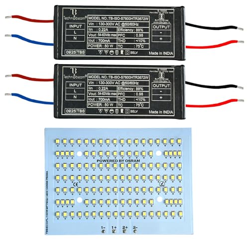 Image of Technobeam LED PCB with Driver for Repair | 63V 700mA | Aluminum Plate Base | Waterproof & Durable | Ideal for Flood Light and Street Light (100W)