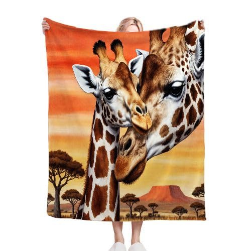 Couverture polaire 240 x 260 cm plaid lit xxl chaud imitation girafe K157