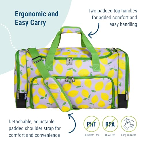 Image of Wildkin Kids Weekender Duffel Bag - Carry-On Size for School, Travel, & Sleepovers