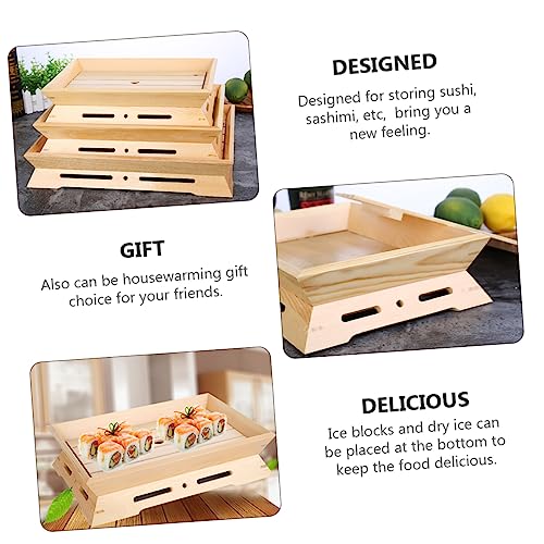Bandeja para servir sushi estilo japonés de plástico miniatura 5