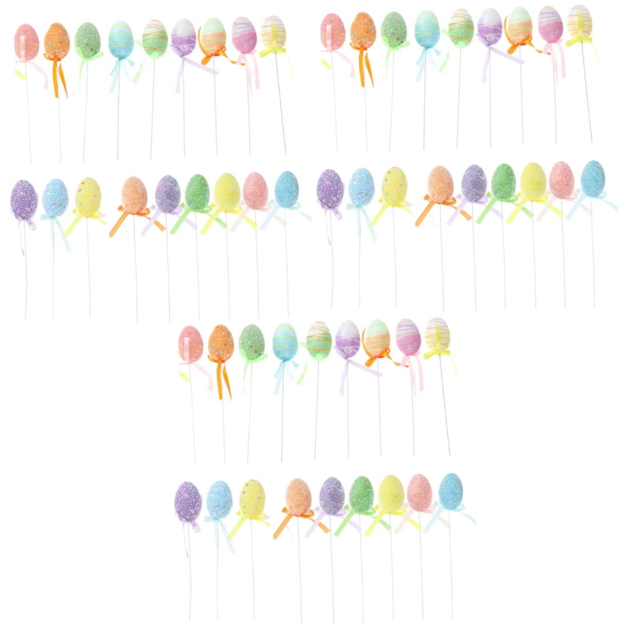 NUOBESTY 54pezzi Uova Pasquali Decorativa Decorazioni Per Scene Di Pasqua Accessori Per Feste e Addobbi Natalizi e Realistico Ottimo Per Uso Casa e Ufficio