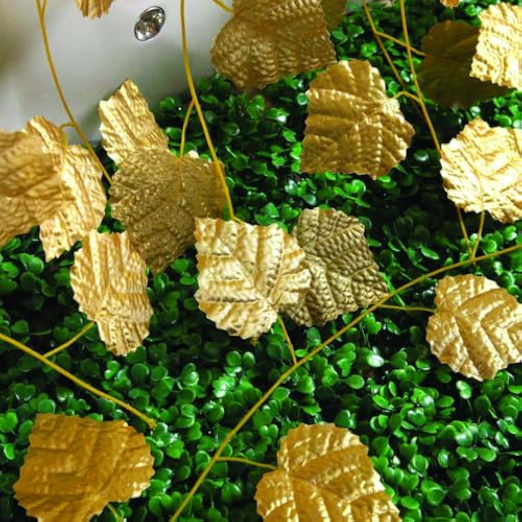 Pack of 6 Gold Color Wall Hanging Artificial Creeper Strings