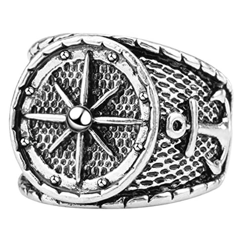 Greendou Men's Vintage Anchor Ring Cover