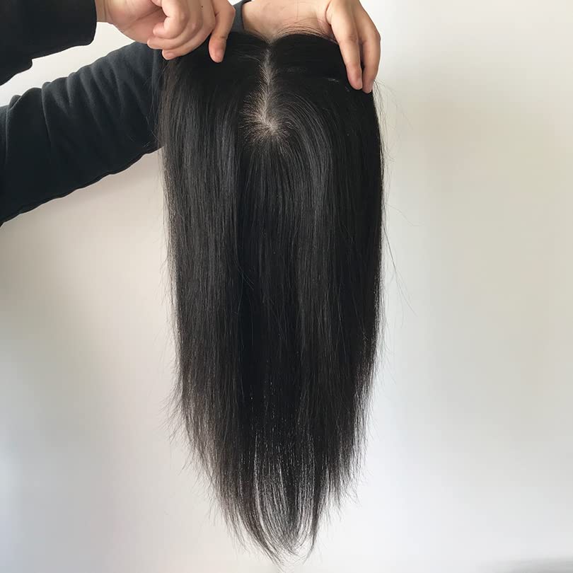 Miniatura 4 de Decoración de cabello virgen con clip hecho a mano, base de seda, corona, 18 x 5 pulgadas, con base de seda, cabello humano con el mejor cabello (18