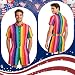 Regenboog Men's Pride Month Rainbow Striped Romper, LGBTQ Gay Pride Short Sleeve One-Piece Jumpsuit, Multicolor Vertical Stripe Casual Festival Overall with Pockets, S