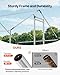 VEVOR Large Metal Chicken Coop with Run, Walkin Chicken Coop for Yard with Waterproof Cover, 6.5 x 9.8 x 6.5 ft, Spire Roof Large Poultry Cage for Hen House, Duck Coop and Rabbit Run