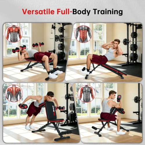 Adjustable Weight Bench for Home Gym, 98% Pre-Assembled Foldable Bench by FasBrand - Used condition - Image 7