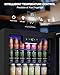 Icyglee Beverage Refrigerator Cooler, 126 Can Mini Fridge with Glass Door for Wine, Soda Beer, Beverage Cooler for Home, Bar, Office with Adjustable Removable Shelves, Black