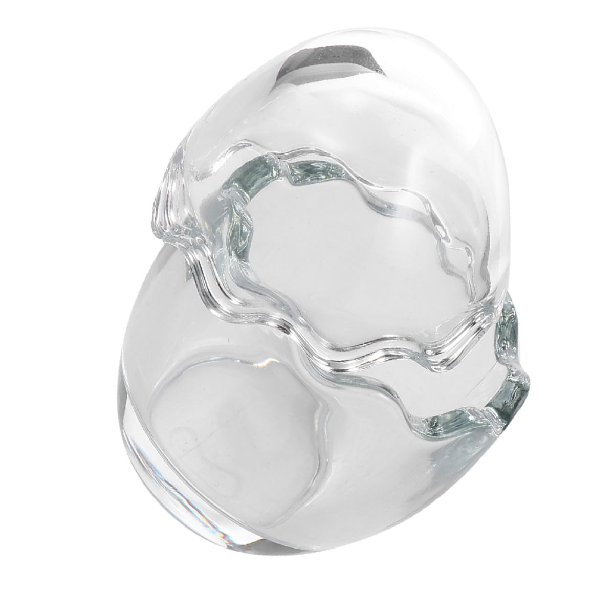 Housoutil 卵殻形ガラス製プリンカップ デザートカップ ヨーグルトジャー 多用途キッチン食器 パーティーや家庭用サーブウェア