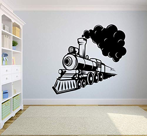 Train Ride Smoke Toy Railroad Railway Rail Trains Wall Sticker Art Decal For Girls Boys Room Bedroom Nursery Kindergarten House Fun Home Decor Stickers Wall Art Vinyl Decoration Size (18X20 Inch) #TOP21