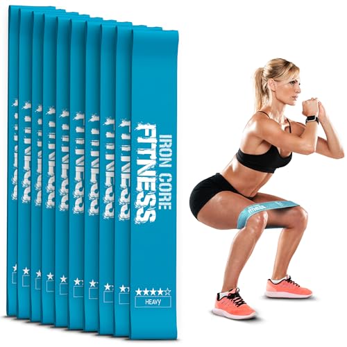 10-Pack Set Heavy Resistance Booty Bands – Latex Mini Loop Bands for Workout, Glutes, Legs & Physical Therapy – Small Exercise Band in Bulk for Women and Men – Ideal for Gyms, Studios, and Trainers