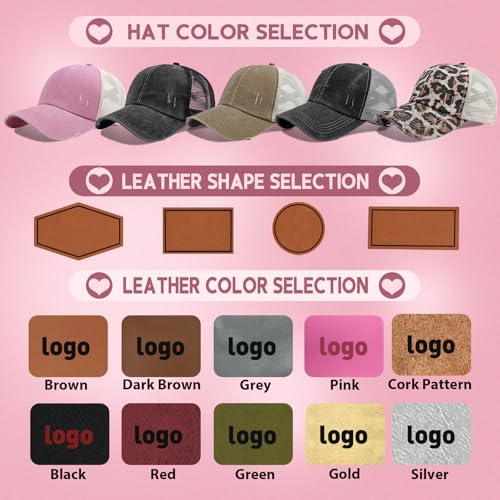 Gorra personalizada con abertura para coleta para mujer miniatura 6