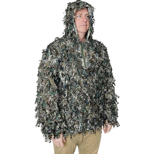 QuikCamo 3D Leafy Hooded 1/4 Zip Pullover Top