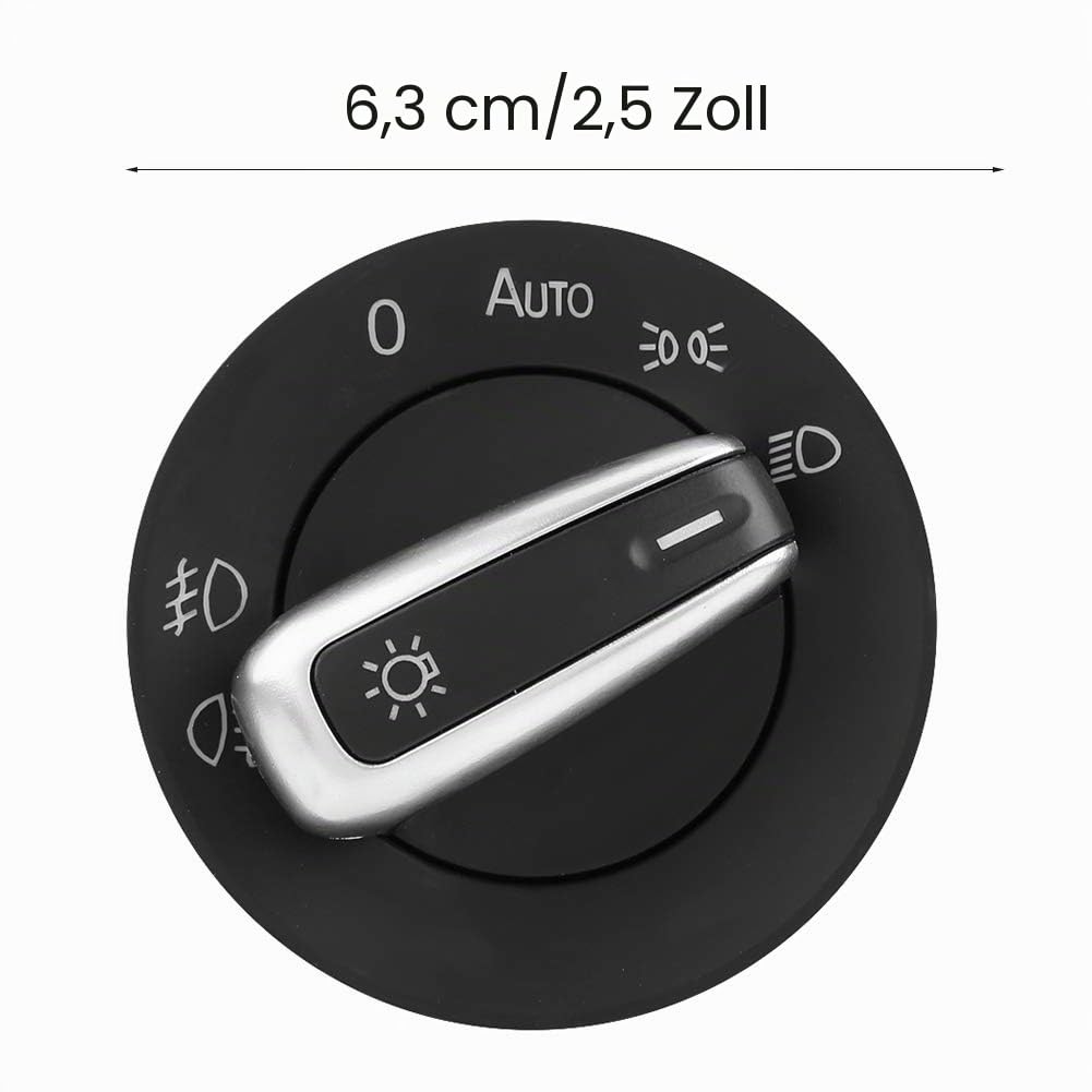 Keenso Auto Lichtschalter Modul, Auto Scheinwerferschalter Lichtschalter mit Lichtsensor Scheinwerferschalter 1Z0941431K für MK5 MK6