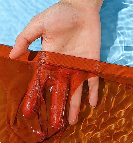 Faringoto Cuecas masculinas sensuais de seda gelada Sissy Convexa Gay Secagem Rápida, Dourado, P