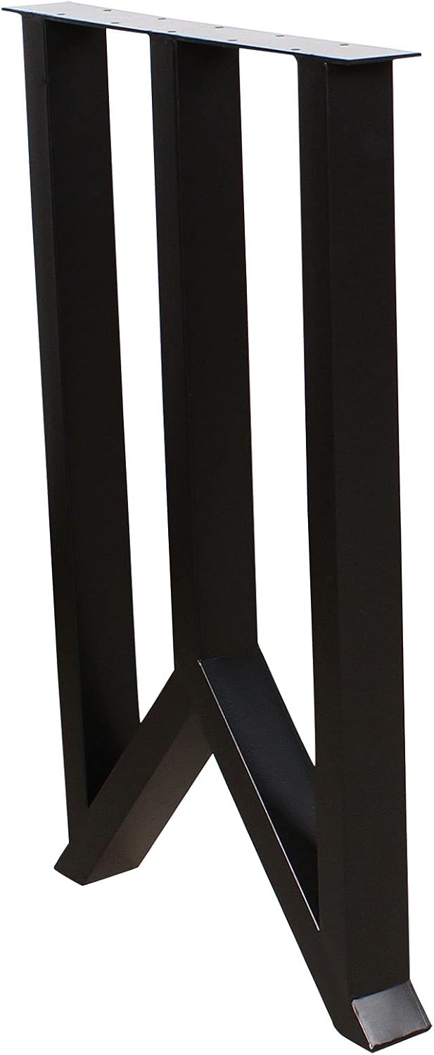 🛒 Crаzу Dеаlѕ Metal Table Legs Desk Legs Set of 2 Heavy Duty Furniture Legs Dining Table Legs Bench Legs Black for Home Office Bench Computer Desks (W-Frame 28.3x17.7inch)