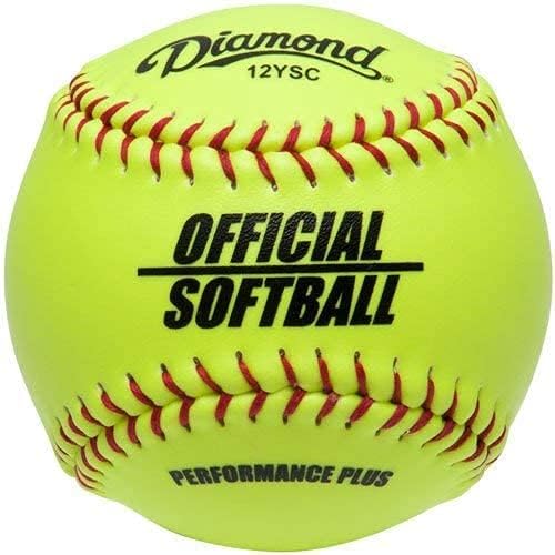 Diamond Sports Diamond 12"" 12YSC Optic Yellow Synthetic Covers- 12 Balls