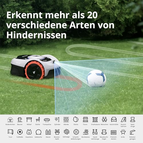 Navimow i105E Mähroboter ohne Begrenzungskabel 500 m², RTK+Vision Rasenmäher Roboter, KI Automatische Kartierung, Virtuelle Begrenzung, Mehrzonen-Management – Bild 4