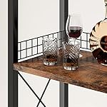 Homeiju Wine Rack Freestanding Floor, Bar Cabinet for Liquor and Glasses, 4-Tier bar Cabinet with Tabletop, Glass Holder, Storage Drawer and Wine Storage for Living Room (Patent No.D29872845) - Image 5