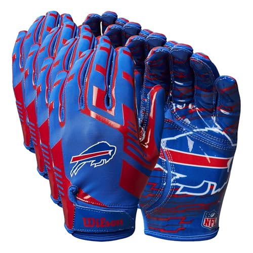 Image of Wilson NFL Stretch Fit Football Gloves - Youth and Adult Sizes