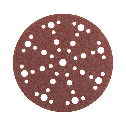 WAbrasive - Discos de lixa de velcro, 150 mm, velcro com 48 orifícios, K220, 50 unidades, para lixar madeira, compatível com Festool Rotex 150 com prato de lixa de 150 mm Multi-Jet Stream