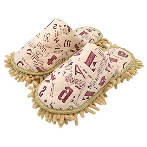 Image of Selric Super Chenille Microfiber Washable Mop Slippers Shoes, Detachable Mopping Shoes, Floor Dust Dirt Hair Cleaner, Multi-sizes Multi-Colors Available